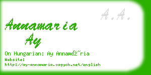 annamaria ay business card